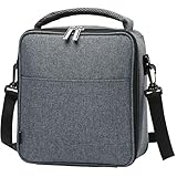 E-manis Insulated Lunch Bag Lunch Box Cooler Bag with Shoulder Strap for Men Women Kids( gray)