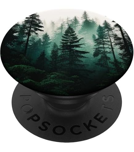 PopSocket Green Mountain - Supporto Per Smartphone Intercambiabile, Design Artistico Montagne E Alberi