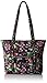 Vera Bradley Women's Cotton Small Vera Tote Bag, Winter Berry, One Size