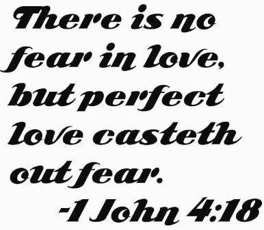 there is no fear in love bible verse