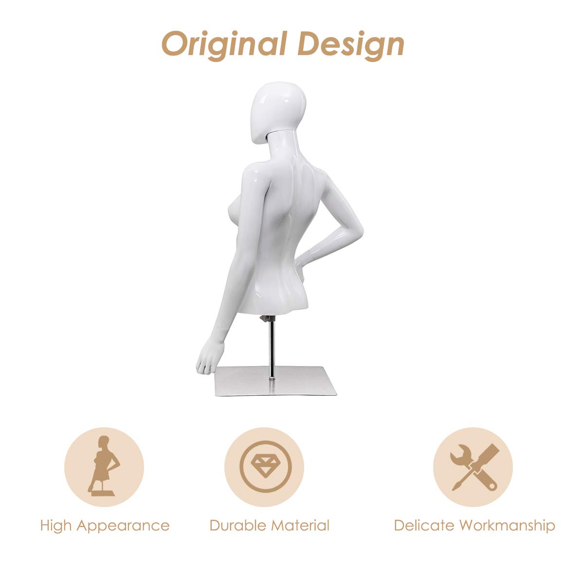 Bbl Mannequin Female Mannequin Torso Body Dress Form Steel Wire Frame ...