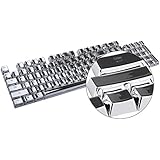 E-Element 104 PBT Double Shot Injection Backlit Silver Metal Color Keycaps for all Mechanical Switch Keyboards with Key Puller