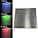DELIPOP Led Rainfall Shower head 12 inch Stainless Steel Showerheads Temperature Control 3 Color Changing 12 Leds for Bathroom