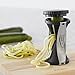 MEKBOK Slice Premium Spiralizer Vegetable Spiral Slicer, Zucchini Noodle, Spaghetti, Pasta Maker - Durable Composite Design - 2 Blade Sizes - Black - Handheld with Cleaning Brush - Kitchen Series