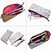 eBoot Flower Pencil Case Zippered Canvas Pouch Cosmetic Bags, 5 Pieces