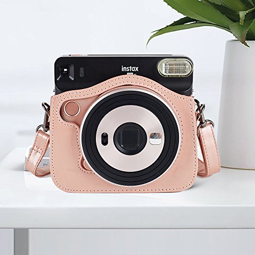 Phetium Schutztasche Kompatibel mit Instax SQ 6 Ex D Sofortbildkamera, Kameratasche mit Weichem PU Leder Material und Schulterriemen (Blush Gold) – Bild 8