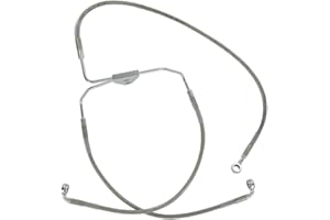 HILL COUNTRY CUSTOM CYCLES Hill Country Customs Front Stainless Braided Stock Length Brake Line for 1994-2007 Harley Road King & Road Glide models - HC-401064