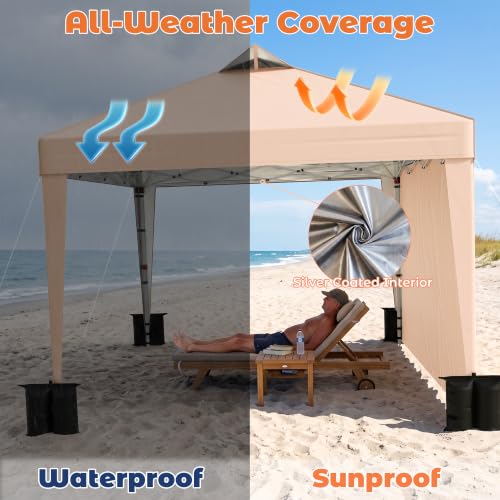 Yarvanta 10x10 Pop Up Canopy Review: Portable Gazebo Tent with Sidewalls & Mesh Windows image 26