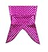 PGXT Girls 3 Pcs Princess Mermaid Tail Swimwear Swimsuit Bikini Blue+Rosered 120CM