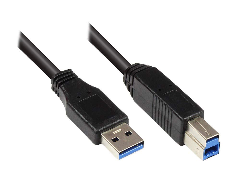 Good Connections 2510 SP-LAMP-025 Port/USB 2.0 Male A to B Printer Cable 0.25 m grey black Black 0,20 m — image 1