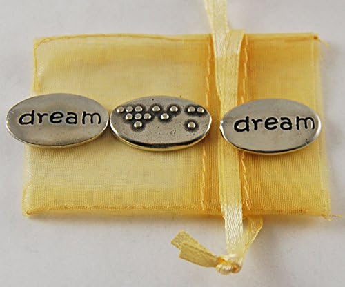 Dream Braille Word Pebble - Set Of 3 With Organza Bag