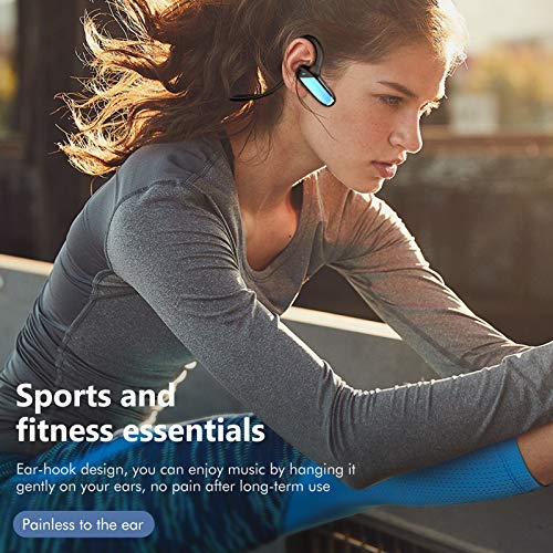 Wireless Earbuds Ear Bluetooth Sport Earphone 5.0 in-Ear Wireless Headphones with IPX5, Touch Control, TWS Ear Buds W/Mic & Charging Case Ideal for Running Workout Gym - Black