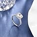 J.Étoile Women Wedding Ring 2 Carat Round Brilliant Cubic Zirconia Engagement Promise Anniversary Ring Solitaire Wedding Band Bridal Set, JPR004-9W
