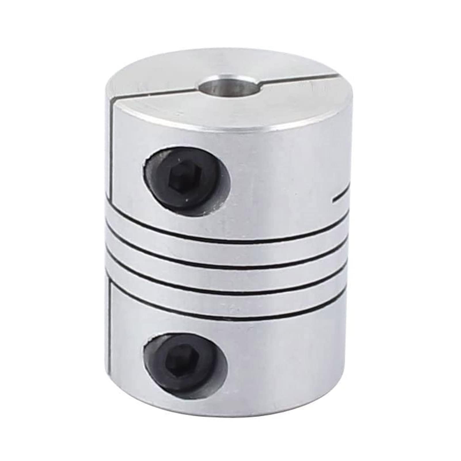 TA-VIGOR 6mm to 8mm Shaft Coupling Flexible Coupler Motor Connector Joint, D25mm x L20mm Aluminum Alloy Silver Stepper Motor Coupler Joint Connector