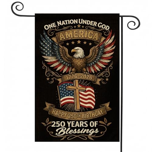 250th Anniversary Garden Flag 250 Years of Blessings Eagle Cross… at Amazon