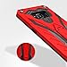 Zizo Static Series Compatible with Samsung Galaxy S8 Plus Case Military Grade Drop Tested with Built in Kickstand RED Black