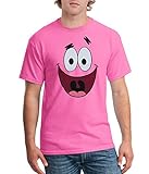 Spongebob Squarepants Patrick Star Face T-Shirt-Large Hot Pink