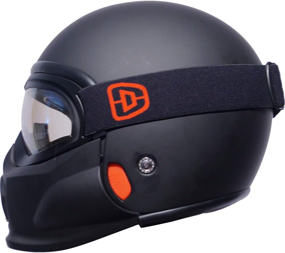 Viper Rs07 Trooper Open Face Modular Motorcycle Helmet Mask Matt Black