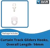 SISI UK Curtain Track Gliders Hooks Pack 20 White VW Campervan Caravan view 2