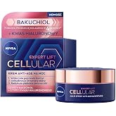 NIVEA Cellular Expert Lift Night Face Cream, 50 ml Overnight Moisturizing Treatment with Hyaluronic Acid and Bakuchiol, Anti-Aging Skincare for Smoother, Firmer-Looking Skin