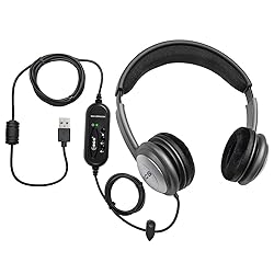 ECS WordSlinger USB Transcription Headset, 7-Foot