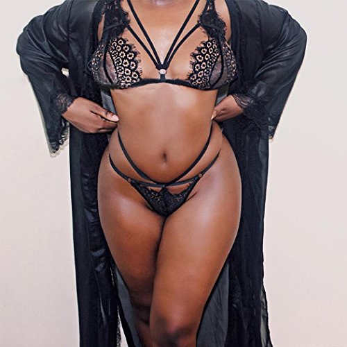 image for Sexy Lingerie Hot, Balakie Women Lace Flowers Push Up Top Bra Pants Un