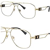 Versace VE1287 Non-Polarized Glasses for Men - Metal Frame with Temples, eShades Eyewear Kit Included