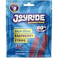 Generic Joyride Sweets Blue Raspberry Candy Strips, 80% Less Sugar - 3.5oz, Gummy Strips, Gummy candy strips, Candy Belts, Sour Candy Strips.