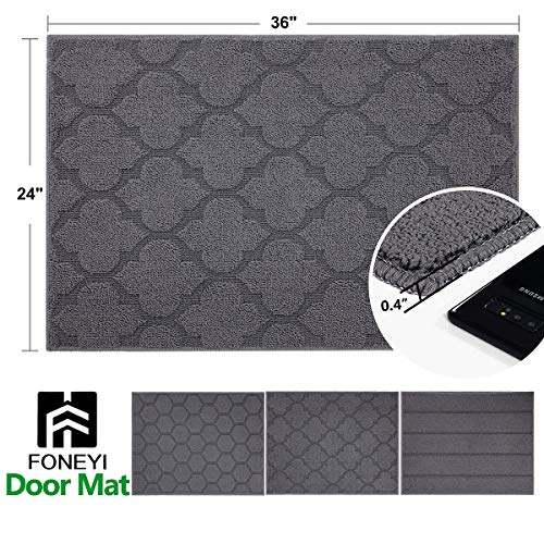 Indoor Doormat 24x 36 Front Door Mat Non Slip Rubber Backing Super