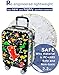Lttxin Kids' suitcase 18 inch Polycarbonate Carry On Luggage Lovely Hard Shell(upgrade perfect printing) (Black)