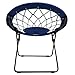  CAMPZIO Bungee Dish Chair Round Bungee Chair Folding Comfortable Lightweight Portable Indoor Outdoor (Navy) 