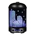 COOSA Empire State Building Designed 100ml Ultrasonic Essential Oil Diffuser Aromatheraphy Cool Mist Humidifier with Colorful LED Light for Home Office Living Room Yoga (Black 1)