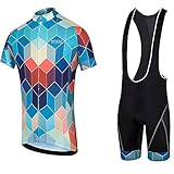 MYNEKO Mens Upgrade Pro Team Style Short Sleeve Cycling Jersey Suit Jersey and Bib Shorts S-XXXL