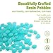 Cozzine 100 Pcs Glow in The Dark Garden Pebbles, Garden Decor Glowing Stones Luminous Rocks for Outdoor Walkway Driveway, Fish Tank Aquatium Glow Decorations (Blue)