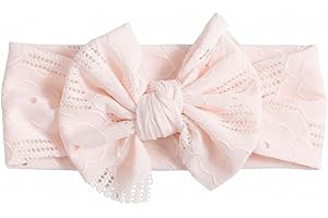 Kids Hairband Boutique Baby Hair Bow Baby Headbands for Baby Girls Soft Elastic Flower Hair Accessories Gift (flesh pink)