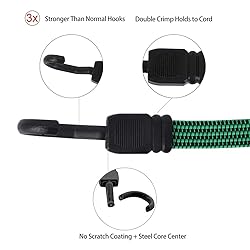 XSTRAP STANDARD 6PCS Flat Bungee Cord Set, Elastic