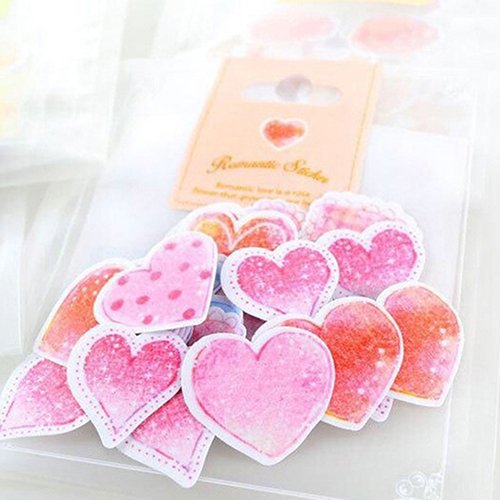 xxiaoTHAWxe Sticker, 70Pcs/Pack Romantic Sticker Scrapbooking Diary Album Phone School Supplies Decor - Thumbnail 3