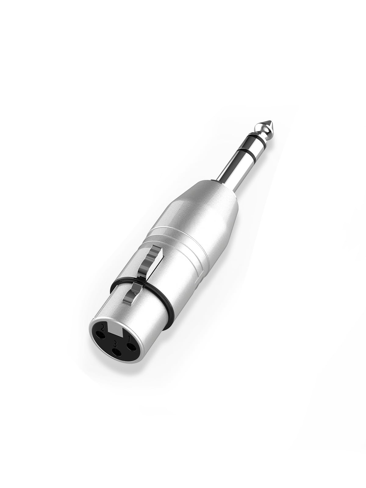 Photo 1 of CableCreation XLR 3 Pin Female to 1/4" 6.35mm Plug Socket Audio Adapter, Silver