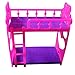 Blackzone Cartoon Plastic Bunk Bed Furniture Kids Toy Accessories for Barbie Dolls House
