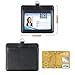 Badge Holder, Life-Mate Double Sided Thicker PU Leather ID Badge Card Holder Wallet Case with 2 Cards Slot and 20