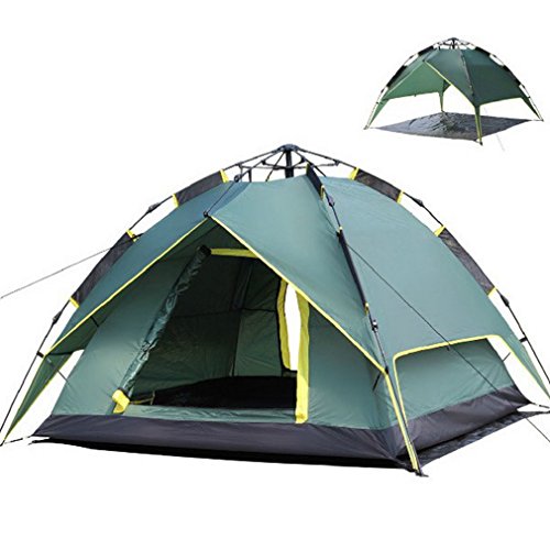 Yks Waterproof 3-Person Camping Backpacking Tent Automatic UV-proof Windproof Folding Tent With Double Layers For Home and Outdoor