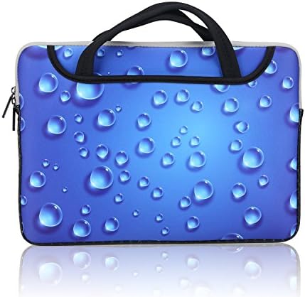 Winhicase 13 - 13.3 Inch Ultrabook / Laptop / Macbook Air / Macbook Pro Retina Display Neoprene Carrying Sleeve Case Bag with 2 Side Large Pockets and Handle - Water-drop Patten