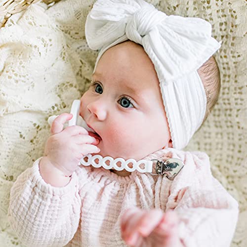 Ryan & Rose Cutie Clip Beaded Pacifier Clip… (Hart, White) Pricepulse