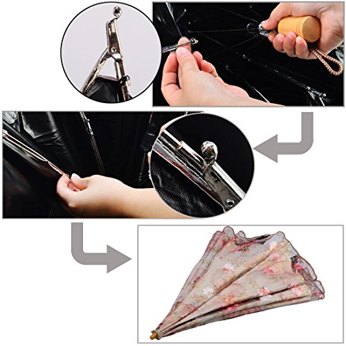 image for Umbrella, Yamix Creative Embroidery Double Layer Parasol UV Block Prot