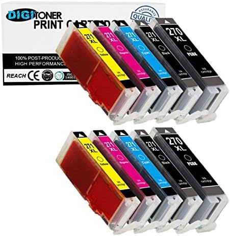 DIGITONER 10PK Compatible PGI270XL PGI-270XL CLI271XL CLI-271XL Ink Cartridge Replacement For Canon PIXMA MG7720 MG6820 MG6821 TS9020