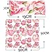 EP.Queen Baby Swaddle Blanket Wraps with Headband, Newborn Receiving Blankets, Pink Flower