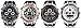 Readeel Military Men WristWatch Sports Watch Silicone Watch LED Light Dual-display Mens Watches, Black