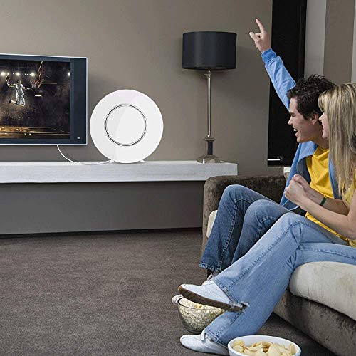 [2019 Newest] TV Antenna,Indoor Digital HDTV Antenna Amplified 150Miles Range Support 4K 1080P VHF UHF & Older TV's Digital Antenna with 17ft Coax Cable/USB Power Adapter (White) - Thumbnail 7