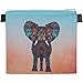 Artovida Neoprene Reusable Sandwich & Snack Bags, Monika Strigel Elephant, Unisex, 15in