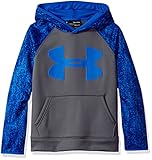 Under Armour Boys' Storm Armour Fleece Big Logo Printed Hoodie,Graphite (040)/Ultra Blue, Youth X-Large